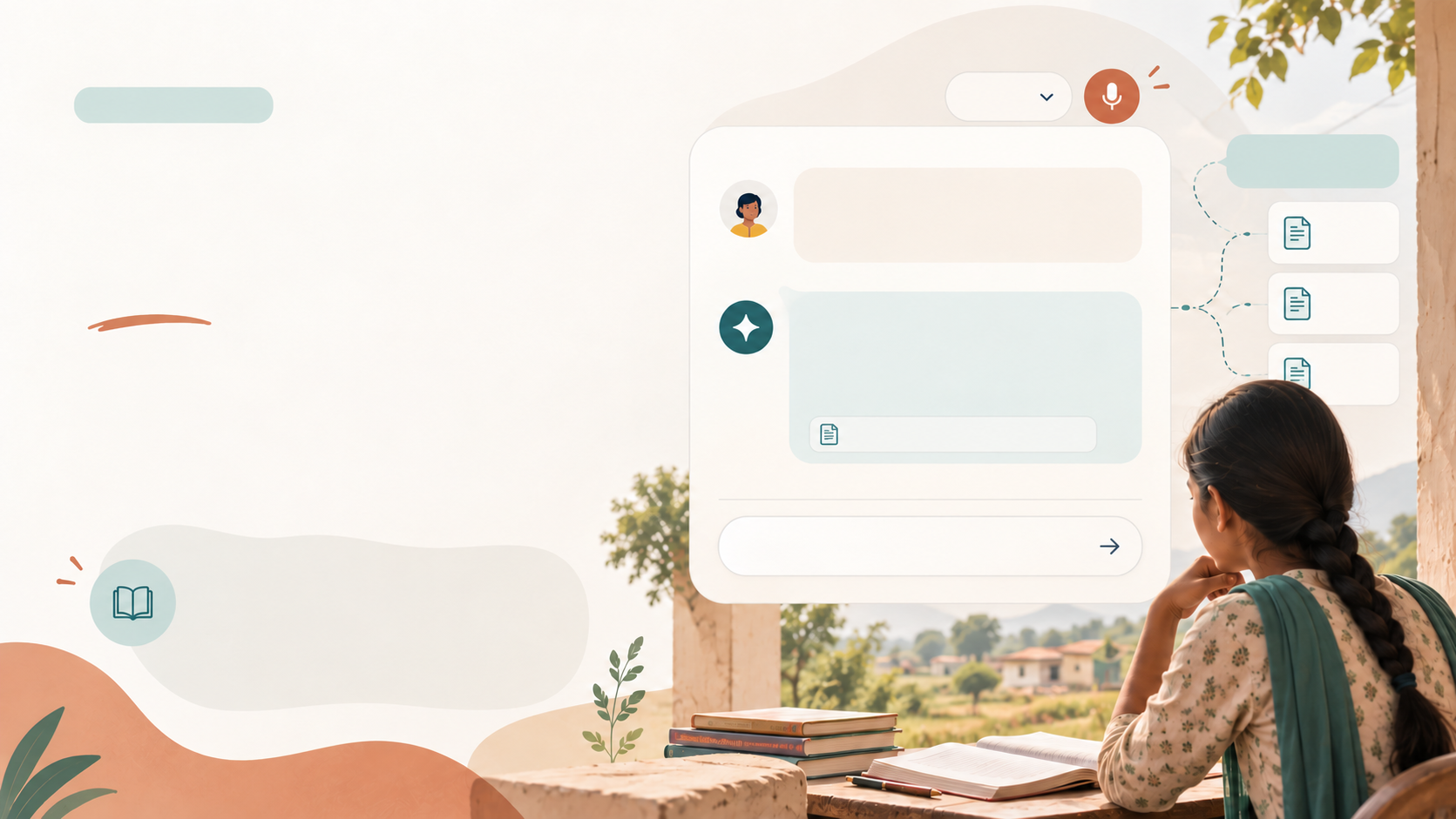 ASTRA local AI tutor interface beside a student